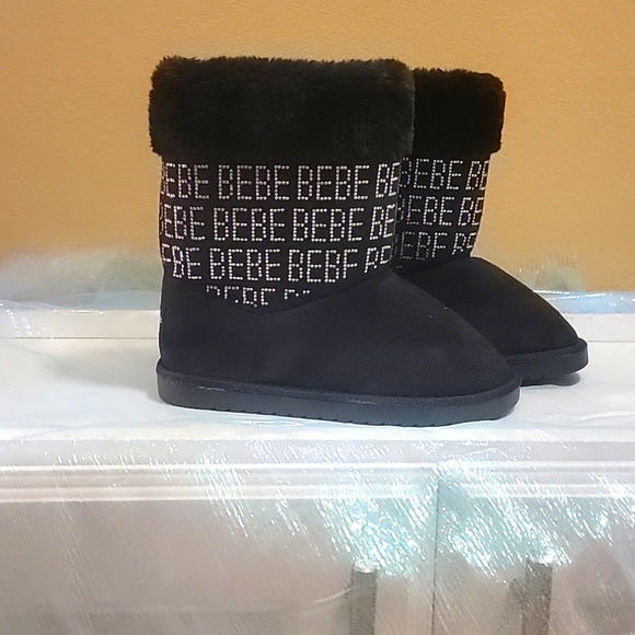 Bebe black kids boot slippers - Picture 3 of 10